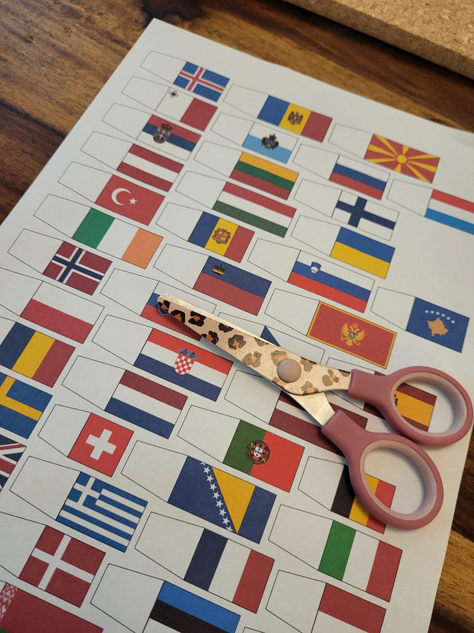 Flaggen Europa zuordnen Puzzlekarte Montessori online 2 scaled